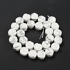 Fili di perline howlite naturale&nbsp;G-D475-01D