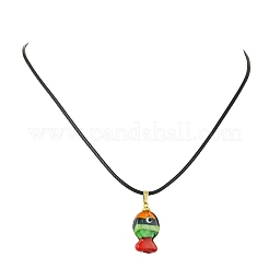 Colgante de pez de vidrio soplado hecho a mano&nbsp;NJEW-JN06331