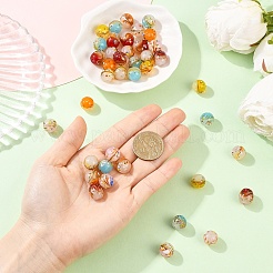 20pcs 5 Farben handgemachte Bunte Malerei-Perlen&nbsp;LAMP-YW0004-28