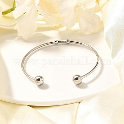 Anlaufbeständige Mode 304 Edelstahl Manschettenarmreifen Drehmomentarmreifen&nbsp;X-BJEW-H473-01P