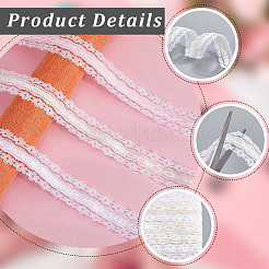 3 рулон двухцветной полиэстеровой кружевной ленты с цветочной вышивкой&nbsp;OCOR-CY0001-37