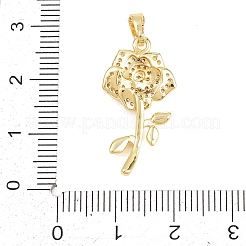 Colgantes de circonita cúbica transparente con micropavé de latón para el día de San Valentín&nbsp;KK-D258-07G-08