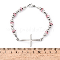 201 браслет из звеньев цепи из нержавеющей стали&nbsp;BJEW-A032-02P-01