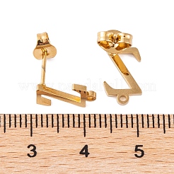 Orecchini a bottone in acciaio inossidabile 304 placcati ioni (ip)&nbsp;FIND-Q103-01Z-G