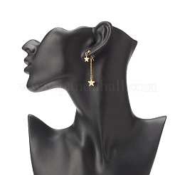 Asymmetrische Sternohrringe aus 304 Edelstahl&nbsp;EJEW-JE04889-01