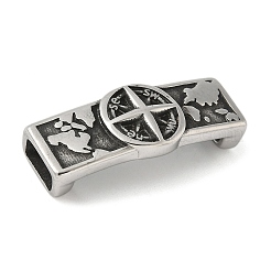 Прямоугольник из нержавеющей стали 304 с подвесками в виде компаса&nbsp;STAS-Z147-14AS