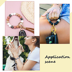 50 шт. круглые бусины из пищевого экологически чистого силикона с рисунком коровы/зебры&nbsp;SIL-SC0002-01