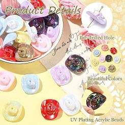 36 Stück 9 Farben undurchsichtige UV-beschichtete Acrylperlen&nbsp;PACR-CJ0001-48