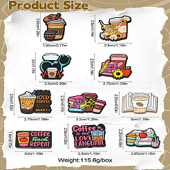 20 pièce 10 styles de perles focales en silicone de qualité alimentaire sur le thème du café&nbsp;SIL-CJ0002-60