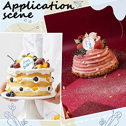 21 stücke 3 farben spiegel wirkung acryl geburtstag cupcake einsatz karte dekoration&nbsp;AJEW-SP0001-67A