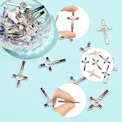 30шт 6 цвета сплава эмалевые подвески&nbsp;ENAM-YW0008-56