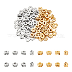 100 шт. 2-х цветные бусины-разделители из нержавеющей стали 201&nbsp;STAS-UN0059-58