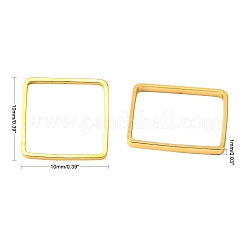 Anneaux de connecteur carrés en laiton&nbsp;EC03010mm-G