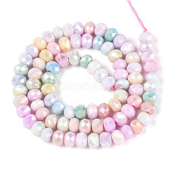 Антикоррозийные гальванические стеклянные бусины рондель&nbsp;EGLA-T021-6mm-17-10