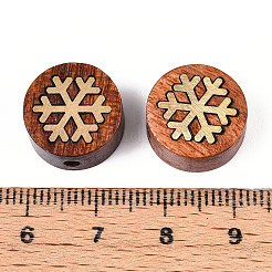 Натуральные сандаловые бусины и латунные бусины&nbsp;WOOD-T032-33C