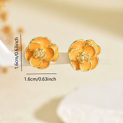 Серьги-гвоздики из латуни с цветком&nbsp;VS5484-4