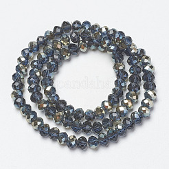 FilI di perline in vetro placcato&nbsp;EGLA-A034-T4mm-K10