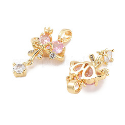 Латунные микро проложить кубического циркония подвески&nbsp;KK-C051-46G