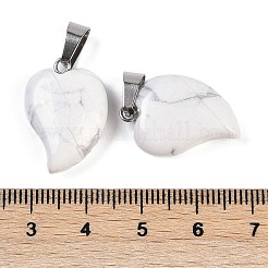 Подвески в виде сердца из натурального говлита&nbsp;G-H073-03P-11