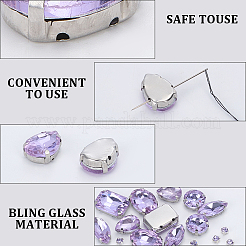 156 pièces 7 styles cousus sur strass&nbsp;DIY-SP0007-30G
