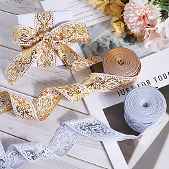 2 рулон 2-х цветной репсовой ленты из полиэстера и шелка в этническом стиле&nbsp;OCOR-GF0003-68