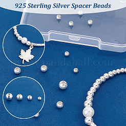 40 Stück 925 Abstandsperlen aus Sterlingsilber&nbsp;STER-PH0002-57