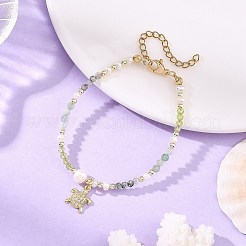 Messing Micro Pave klare Zirkonia Charm Armbänder&nbsp;BJEW-JB14399