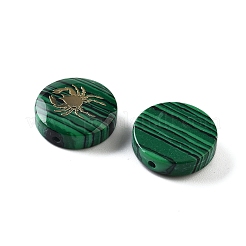 Perline di malachite sintetiche&nbsp;G-F775-D06