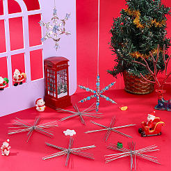 30 шт. рождественские снежинки из железной проволоки&nbsp;IFIN-SC0001-98A