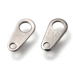 Languettes de chaîne en acier inoxydable chirurgical 316 anti-ternissement&nbsp;STAS-Z034-01P-05