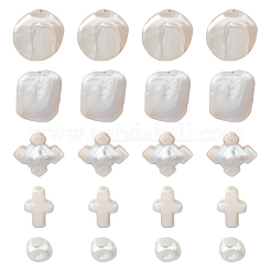 16 Stück 4 Stile natürliche Keshi-Perlen&nbsp;PEAR-PH0001-34