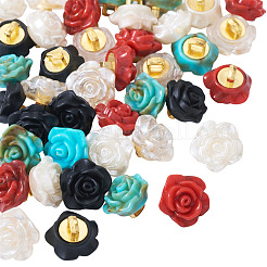 40 шт. двухцветные пластиковые пуговицы с тремя отверстиями&nbsp;FIND-TA0008-23