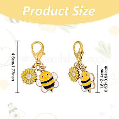 10 шт. подвеска в виде пчел и божьей коровки&nbsp;HJEW-YW00144
