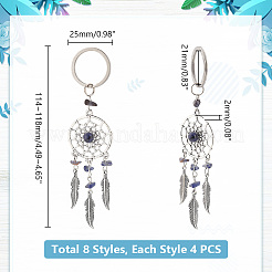 Natürlicher u. synthetischer Edelstein keychain&nbsp;KEYC-PH0002-01