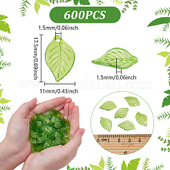 600шт прозрачные акриловые подвески&nbsp;TACR-UN0001-03