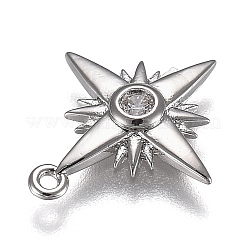 Кулоны из экологически чистой латуни с прозрачным кубическим цирконием&nbsp;ZIRC-H106-02P