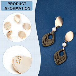 12 шт. латунные серьги-гвоздики&nbsp;KK-BC0010-89