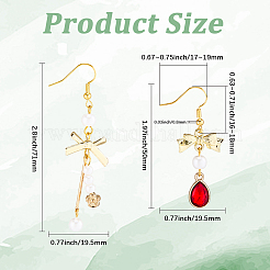 Наборы для самостоятельного изготовления сережек-бантов в форме сердца&nbsp;DIY-SC0031-08