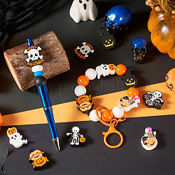 7 Stück 7 Stile Halloween Silikonperlen&nbsp;SIL-TA0003-29