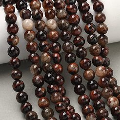 Природных тигровый глаз бисер нитей&nbsp;G-F591-18-8mm-07