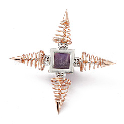 Générateur d'énergie spirituelle en laiton doré rose&nbsp;DJEW-P003-01RG-04