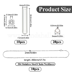 40шт. 3 стиля подвески в виде стеклянных бутылок желаний&nbsp;GLAA-SC0002-36