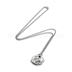 Collane con pendente in strass teschio con catene rolò&nbsp;NJEW-F309-01