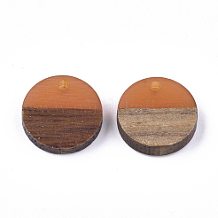 Pendentifs en bois de résine et de noyer&nbsp;RESI-S358-02E-13