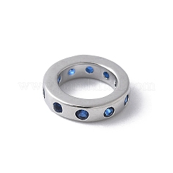 Messing Mikro ebnen Zirkonia European Beads&nbsp;KK-K399-14P