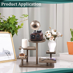 Soportes elevadores de exhibición de plantas de madera de mesa de 5 nivel&nbsp;ODIS-WH0038-325A