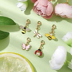 Украшение подвески из эмали из сплава насекомых&nbsp;HJEW-JM02005