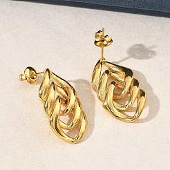Boucles d'oreilles à tige en acier inoxydable 304 pour femmes&nbsp;EJEW-K333-15G