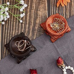 4 шт. двухцветная деревянная подставка для хрустального шара&nbsp;ODIS-GF0001-12