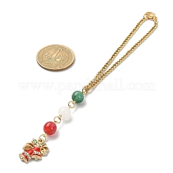 Décorations de pendentif en alliage d'émail de noël&nbsp;HJEW-JM01153